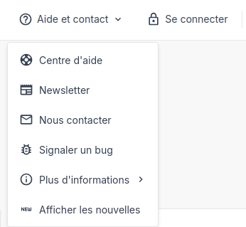Accès au formulaire d'inscription à la newsletter si elle xiste