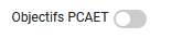 Bouton d'activation ou de désactivation de l'affichage des objectifs PCAET