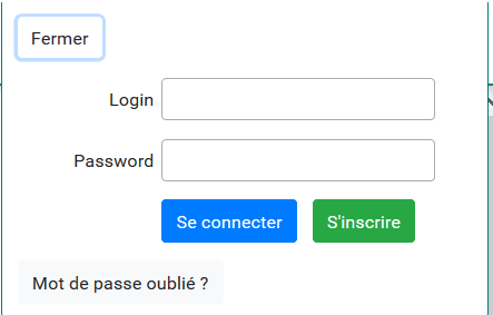 Interface de connexion