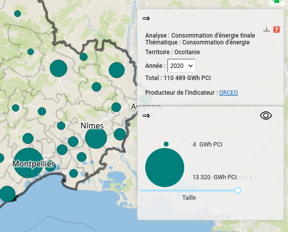 Téléchargement des données via le module de droite de la carte.