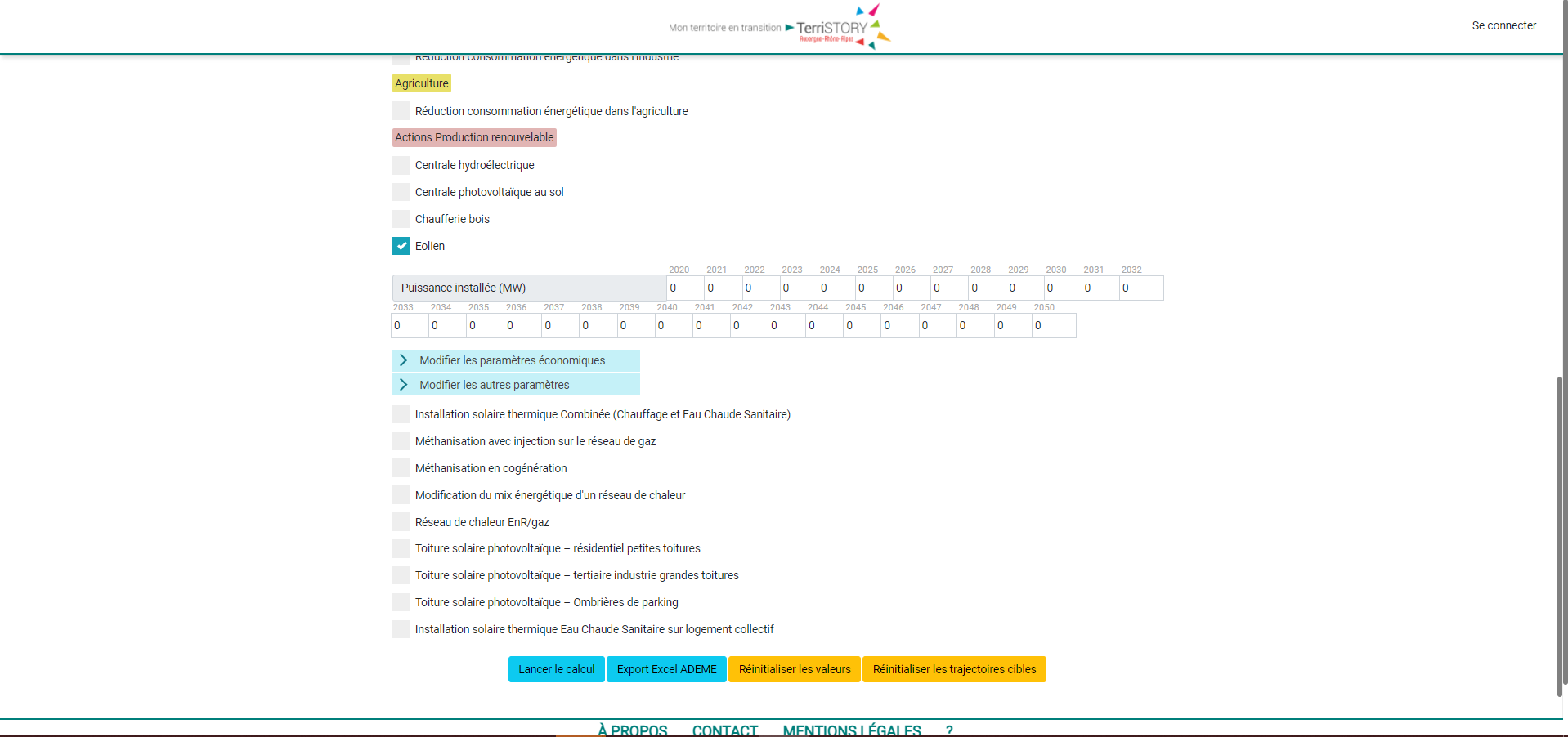 Module stratégie territoriale -- Plan d'actions